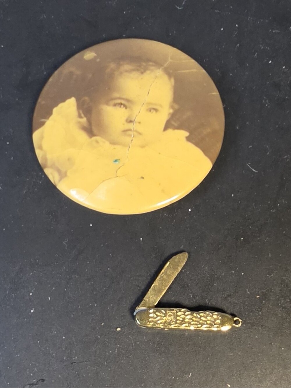 Vintage Charm Folding Knife And Photo